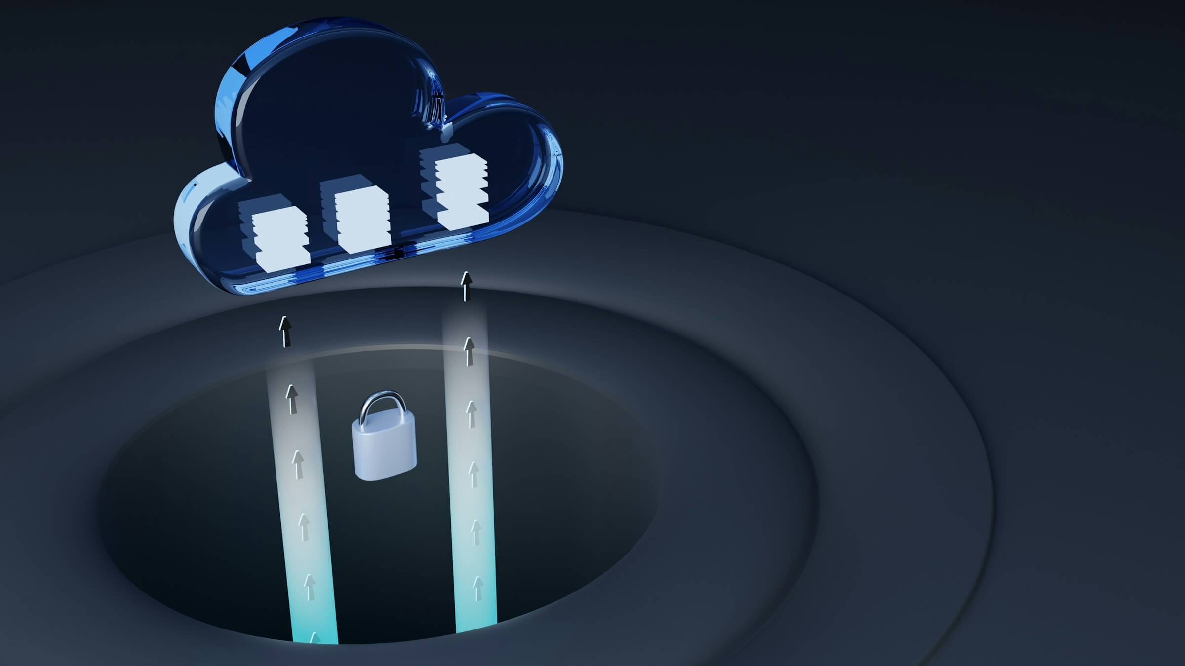 A picture of a secure connection to the cloud